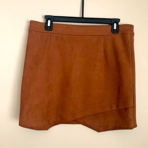 BB Dakota Arizona brown suede mini skirt